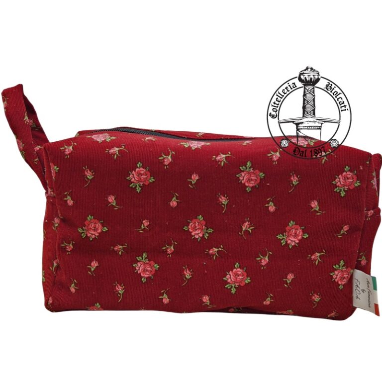 Coquette - Trousse per trucchi, con motivo floreale increspato, con