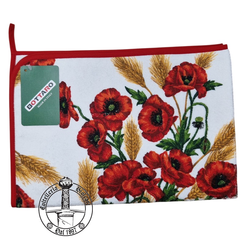 Papaveri Strofinaccio Spugna 50x70cm stampato - Bottaro