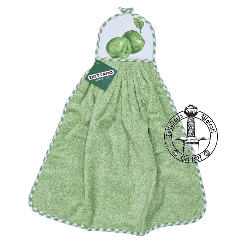 Mela Verde Asciughino Panama Stampato Trapuntato - Bottaro