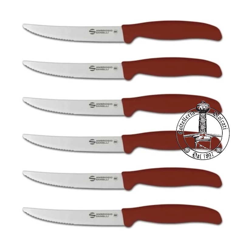 BBQ Ambrogio Sanelli - Set 6 Coltello Bistecca